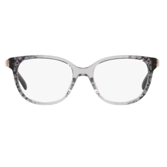 COACH HC6194U 5710 NEW GREY WOMEN ROUND FULL RIM AUTHENTIC EYEGLASSES 52-18-140 - Picture 1 of 3